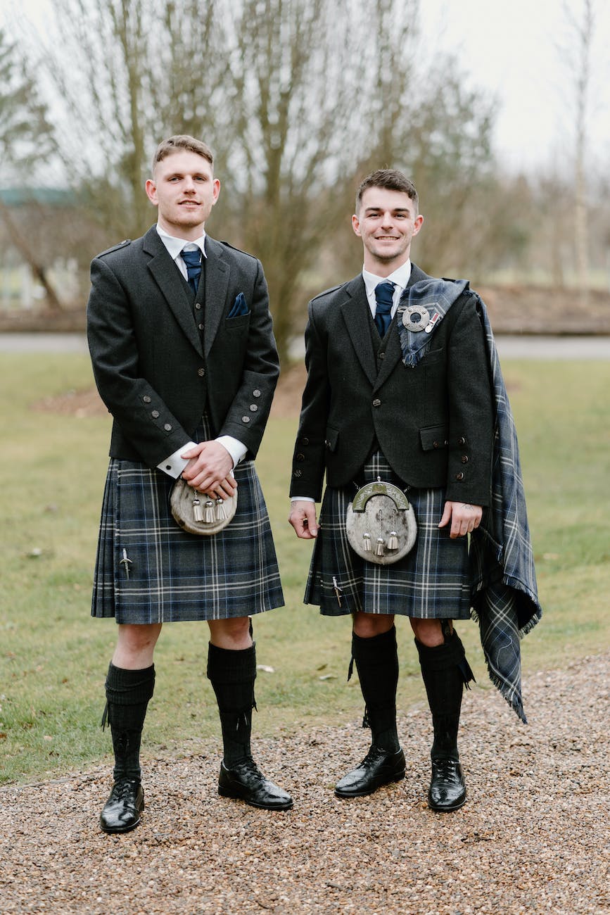 scottish groom and best man in kilts